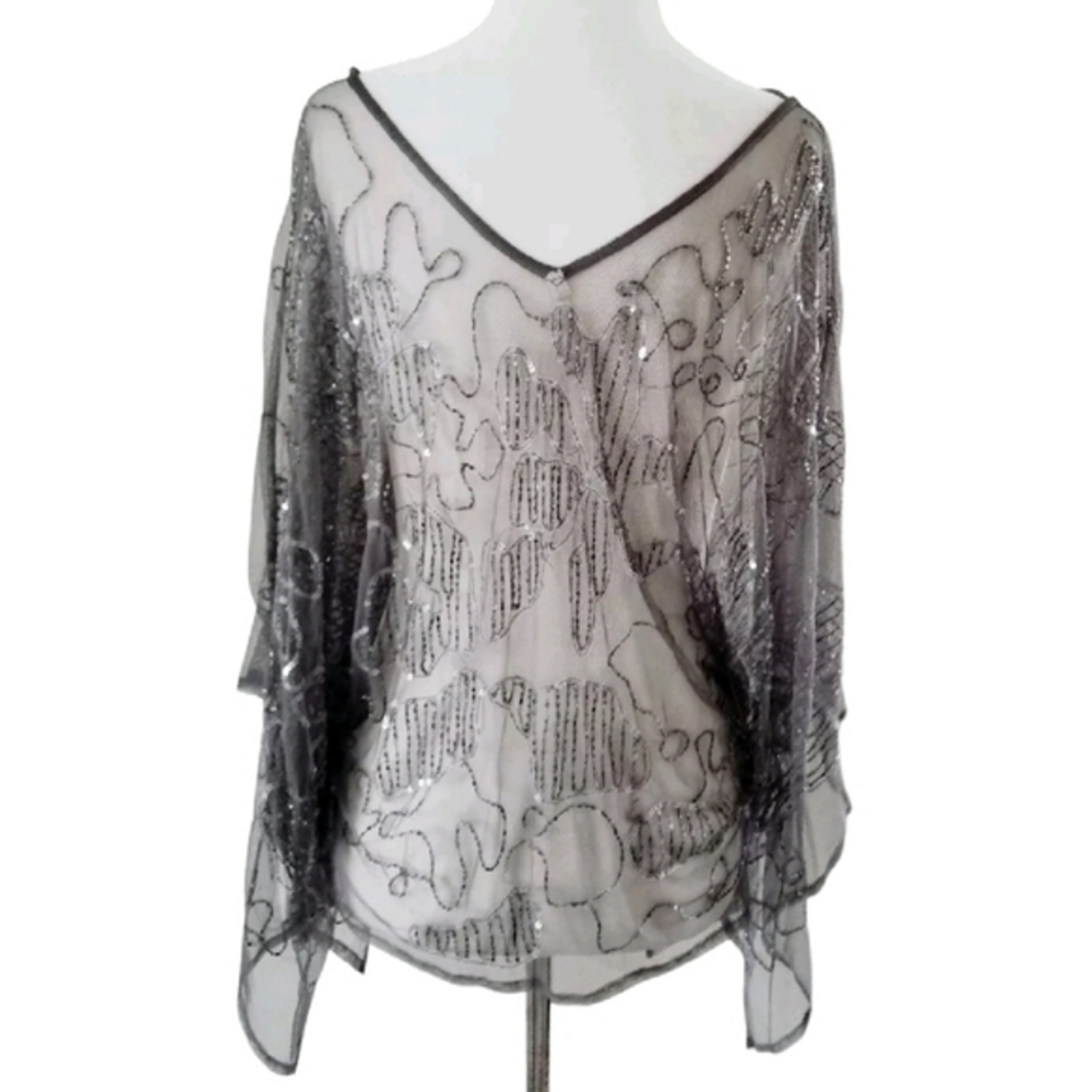 💥NWT💥 ANTHROPOLOGIE WILLOW & CLAY SEQUIN TOP SZ M - Picture 8 of 9